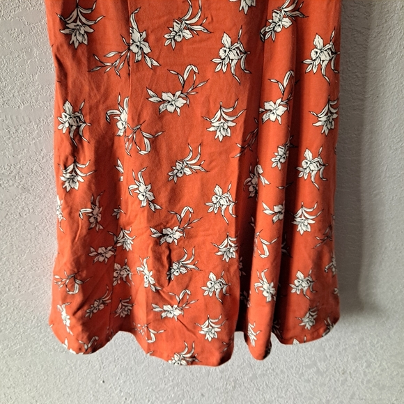 Forever 21 Burnt Orange Floral Dress - Picture 3 of 6